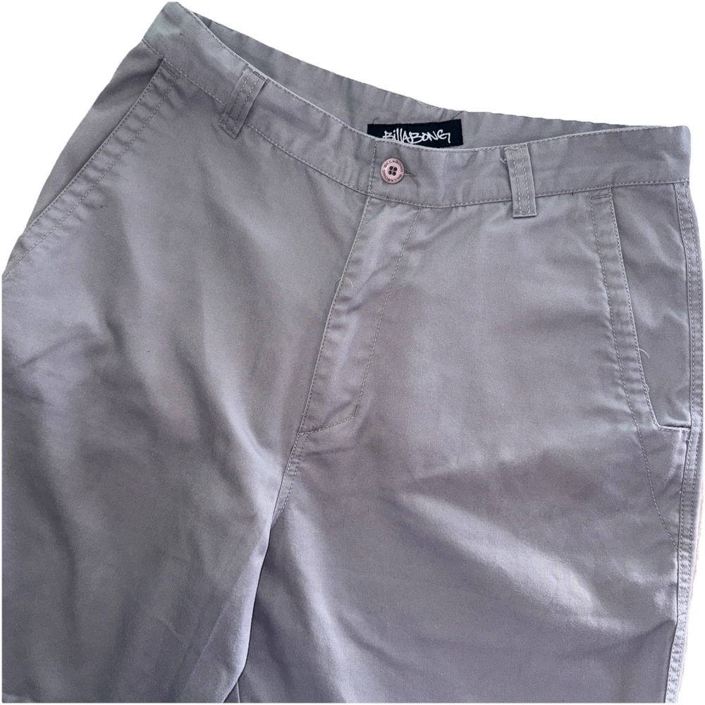 Billabong Chino Pants Men 32 Grey Straight‎ Leg Skater Twill M251J STA
